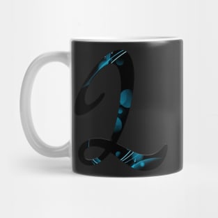 L letter glassy effect premium Look Mug